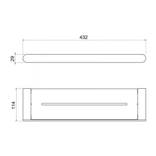 Полка Timo Saona 13073/03 чёрный